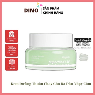 Kem Dưỡng Ẩm Thuần Chay Cho Da Nhạy Cảm Vegick Superfood + B5 Moisture Cream 50ml
