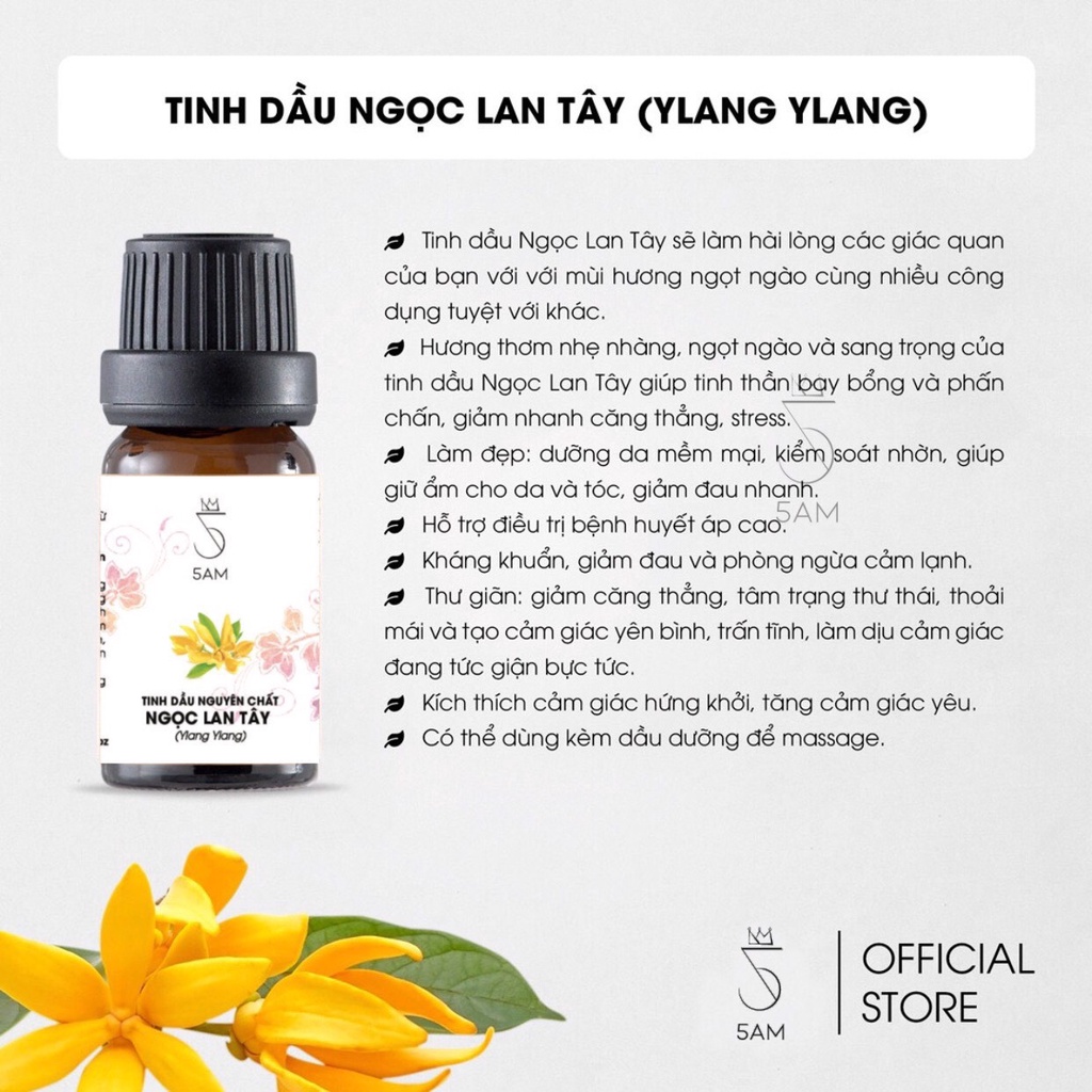 Tinh dầu Ngọc Lan Tây Ấn Độ | 5AM Store