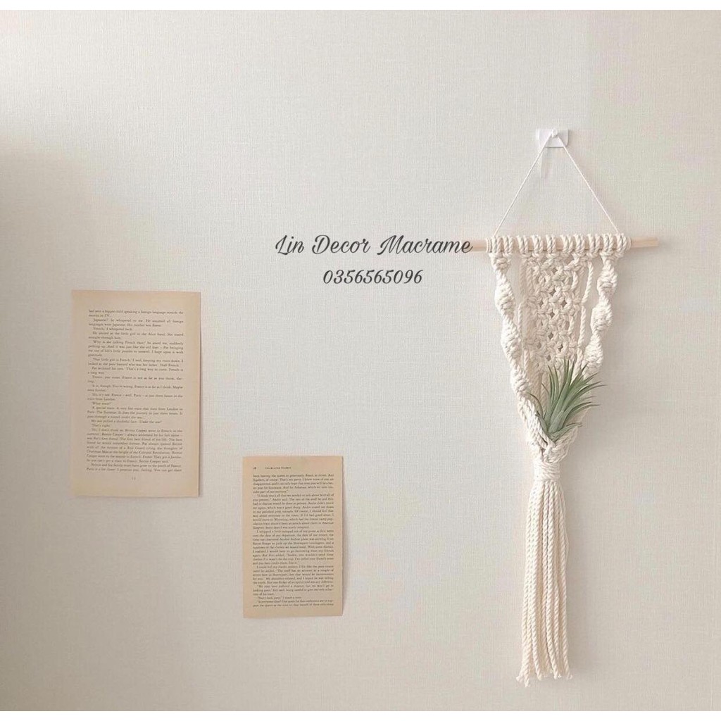 [Giá ưu đãi] Macrame Trang Trí Hoa Treo Tường