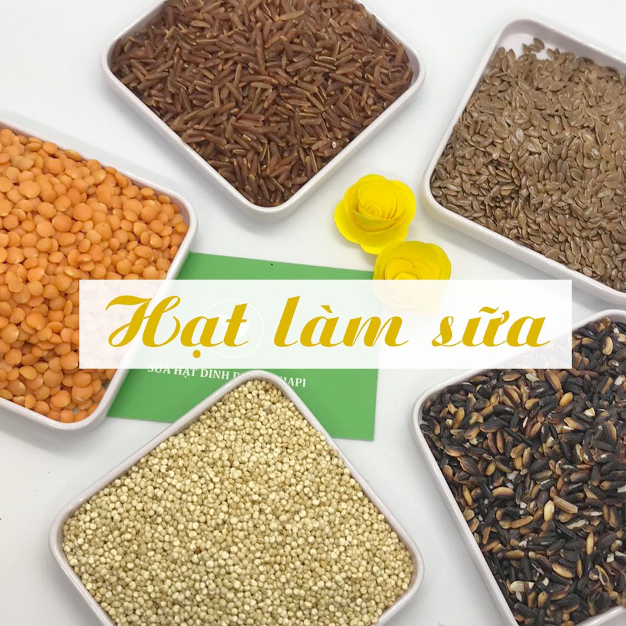 Hạt Nấu Sữa - Set Đậu Lăng Đỏ Mix + Nguyên Liệu Làm Sữa Hạt