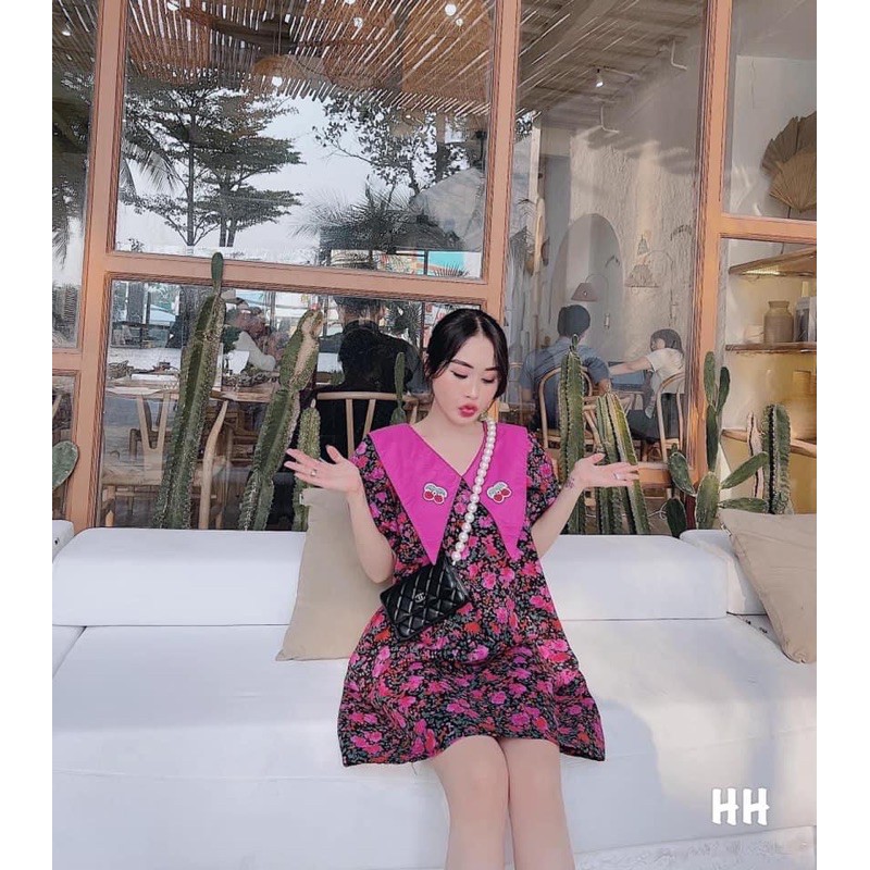 VÁY HOA NHÍ CỔ THÊU CHERRY | BigBuy360 - bigbuy360.vn