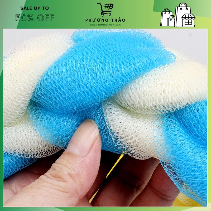 Combo 2 Cái Bông tắm vải lưới mềm mại tạo bọt kéo dài nhiều màu siêu rẻ giá tốt (giao màu ngẫu nhiên)