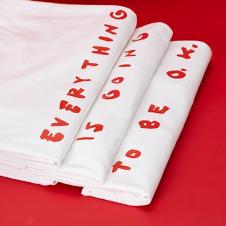 Áo thun 100% cotton trắng Slogan
