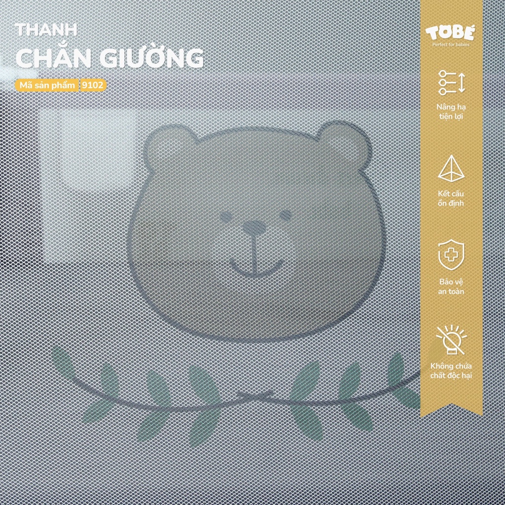 Thanh chắn giường ToBé siêu chất lượng, bảo vệ an toàn tuyệt đối cho bé