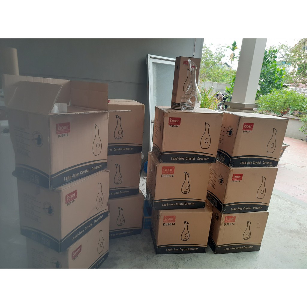 Bình thở rượu vang - Decanter hình ốc sên dáng thẳng