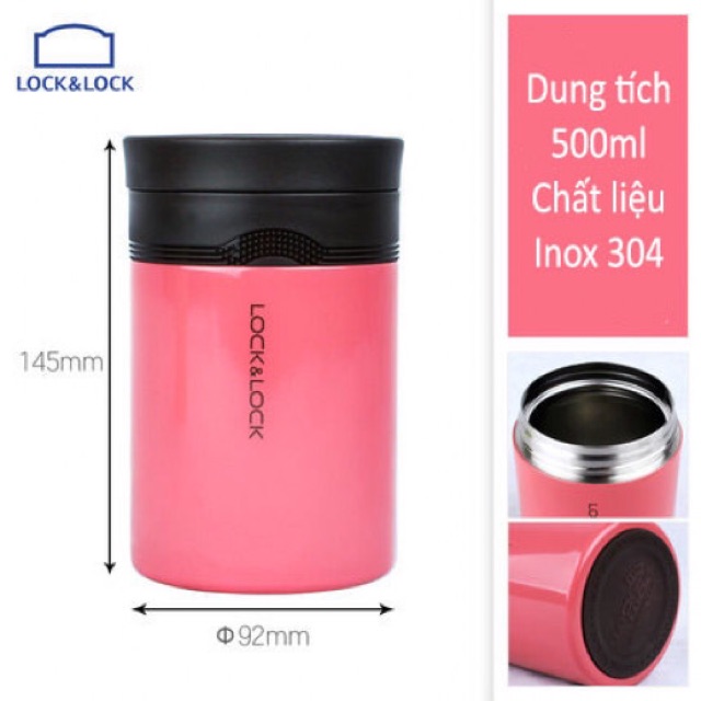 [LOCK&amp;LOCK]HỘP Ủ CHÁO GIỮ NHIỆT 500ML-LHC8024 (WAVE FOOD JAR)