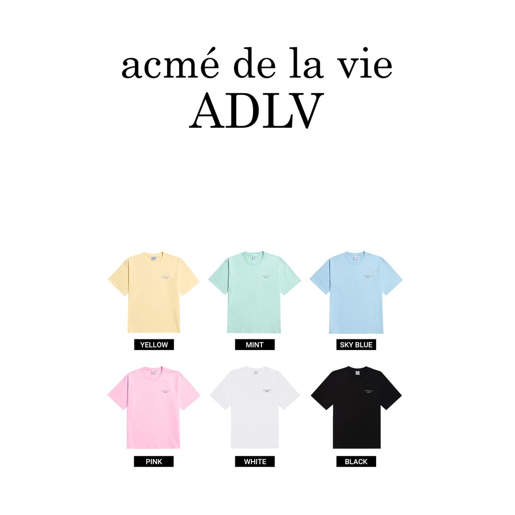 Áo thun ngắn tay cổ tròn ADLV Black Basic 2 Đen ADLV Unisex