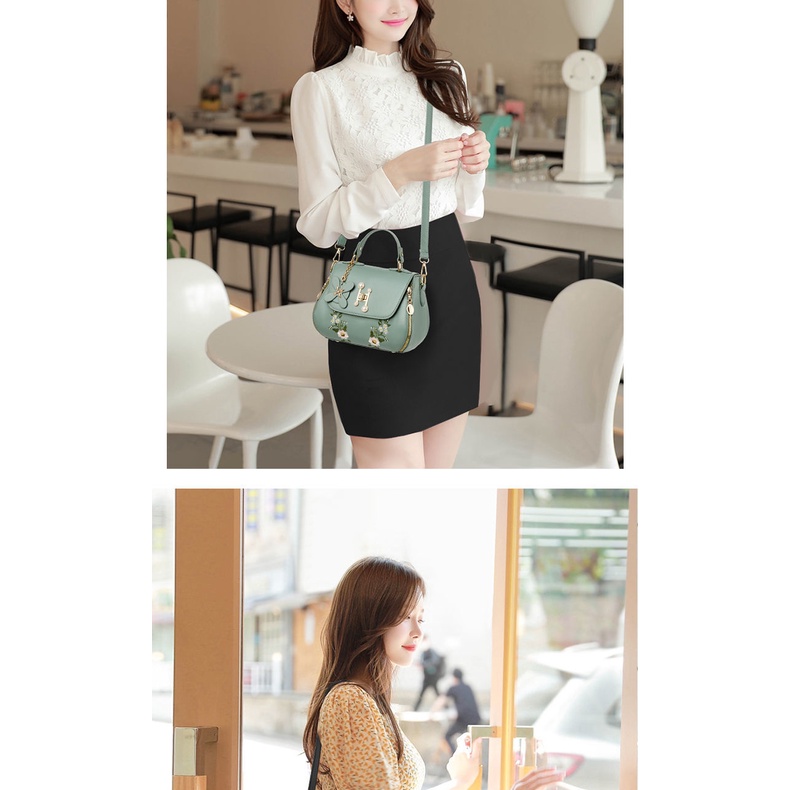 Túi Xách Đeo Vai Thêu Họa Tiết Phong Cách Mới 2020 Cho Phụ Nữ Trung Niên