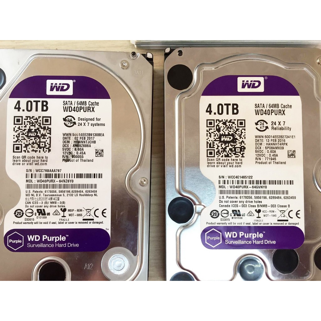 Ổ cứng WD 4T Tím chính hãng chuyên dùng cho camera và pc | BigBuy360 - bigbuy360.vn