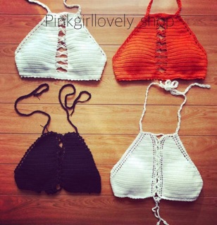 Bikini áo móc len