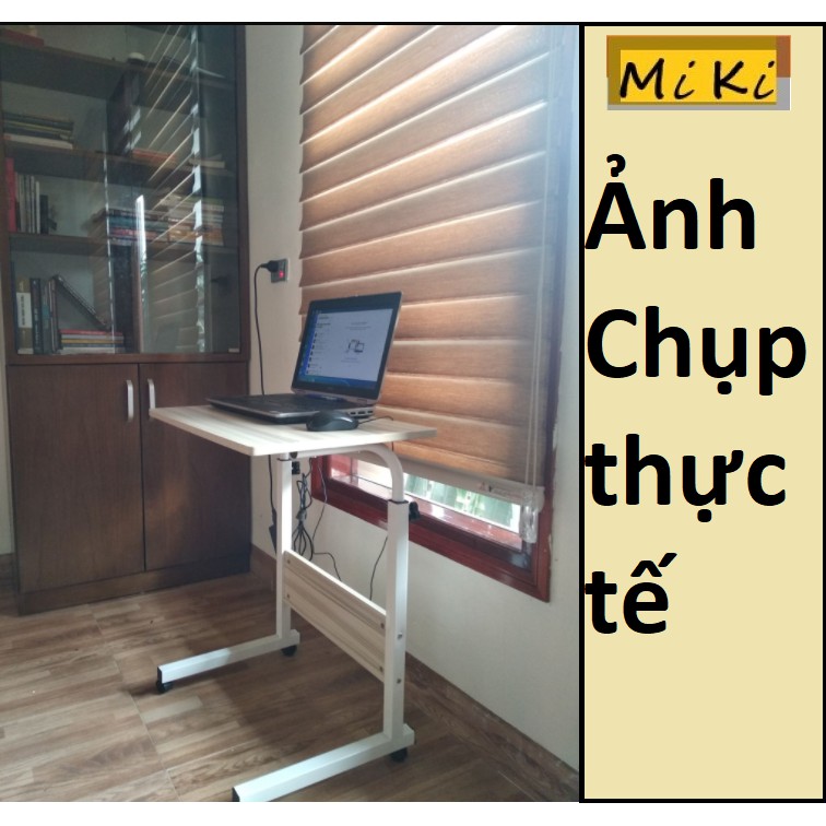 Bàn máy tính có bánh xe ( Chỉnh được độ cao bàn  )