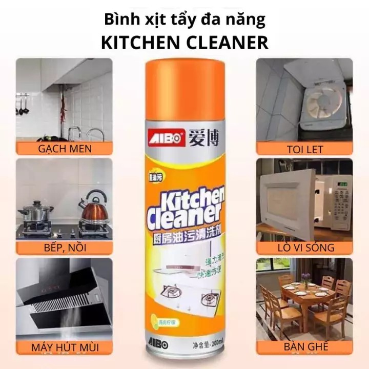 Chai Xịt Tẩy Rửa Bếp Kitchen Cleaner - Tự Tin Đánh Bay Các Vết Bám Bẩn Cứng Đầu