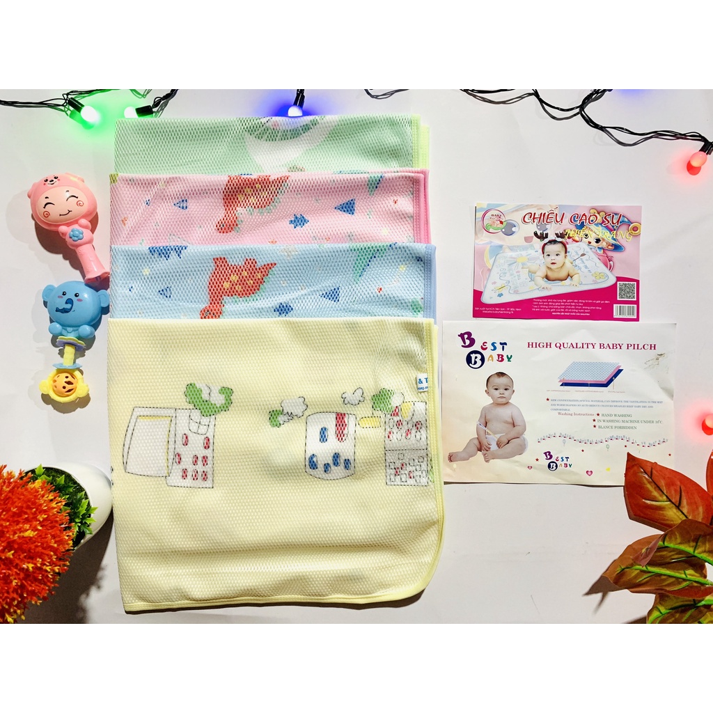 Chiếu chống thấm cao su lưới mùa hè cho bé tiện lợi