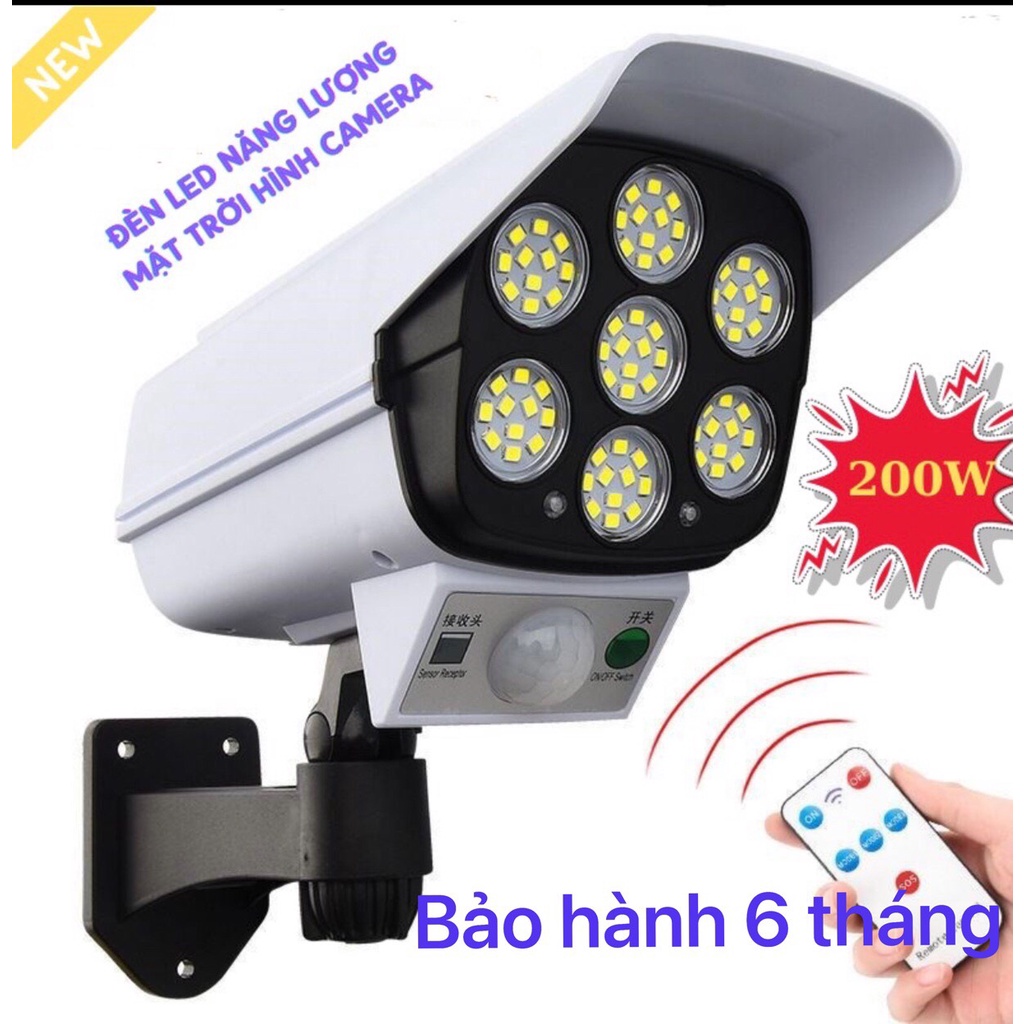 Đèn Năng Lượng Mặt Trời  (Giả. Camera ) Chống Trộm Tặng Kèm Điều Khiển, Chống Nước, Tiết Kiệm Điện