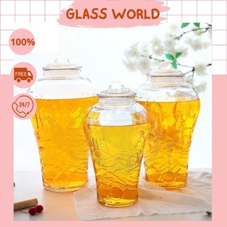 Bình thủy tinh 💥LẠC ĐÀ 5L-8L-10L💥 nắp thuỷ tinh kín với doăng cao su đựng ngâm các loại dễ vệ sinh  [ RẺ VÔ ĐỊCH ]