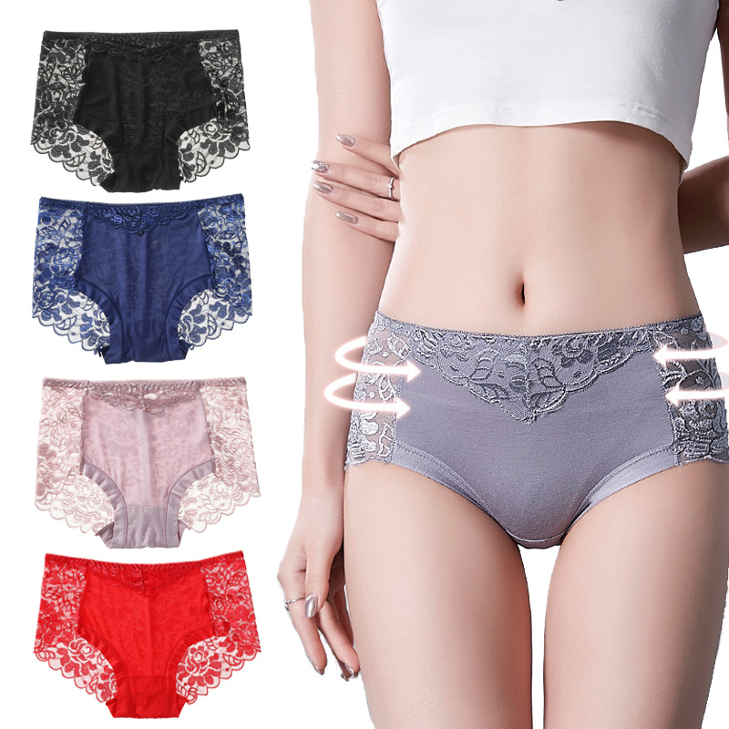 Quần Lót Levao Ren Lưng Cao Xinh Xắn Gợi Cảm Dành Cho Nữ