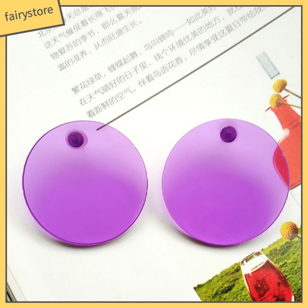 Bông tai tròn thiết kế dạng ống kính nhiều màu thời trang cho nữ