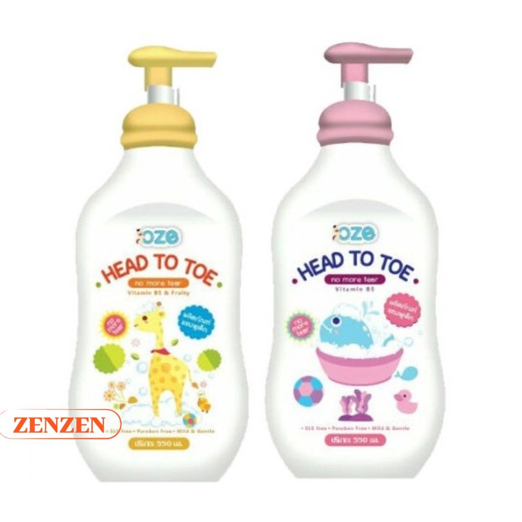 Sữa Tắm Gội Trẻ Em OZE Ultra Mild Head To Toe 550ml hàng chính hãng