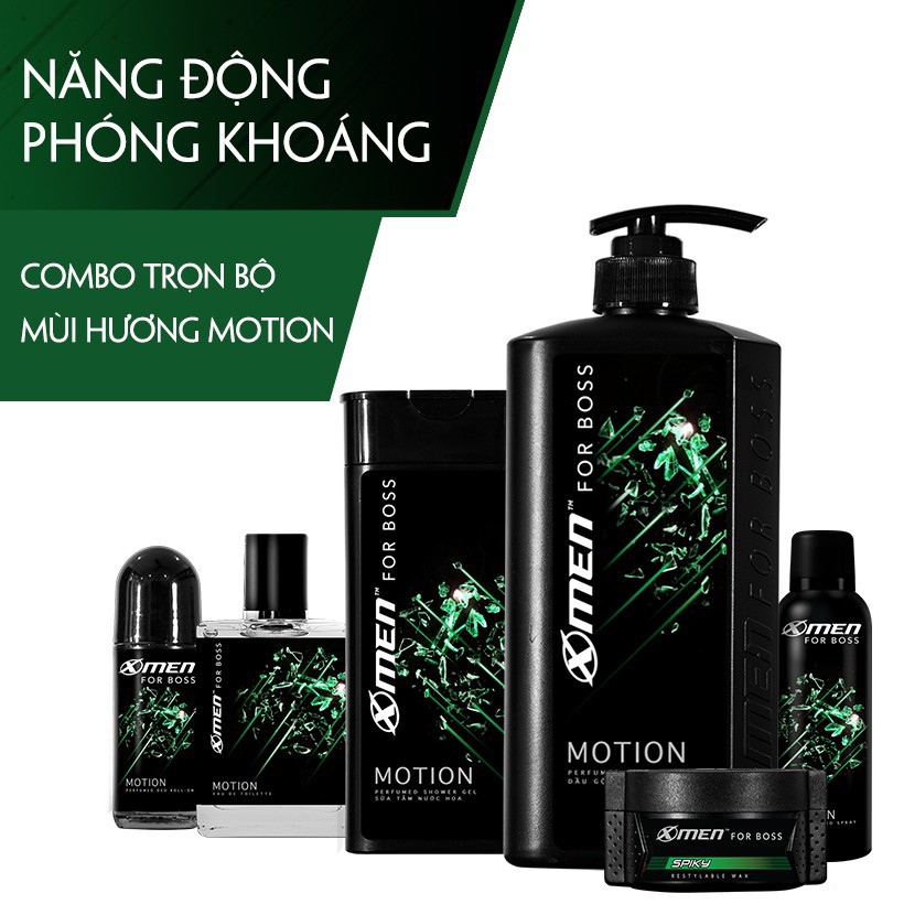 TOP MEN -  Combo X-Men for Boss trọn bộ mùi hương Motion(650g + 180g + 49ml + 150ml + 50ml + 70g)  - Store Hàng Việt