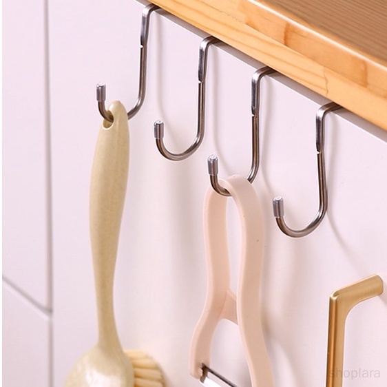 Móc Treo Đồ Hình Chữ S Bằng Thép Không Gỉ Đa Năng Gắn Cửa Tủ / Ngăn Kéo / Mũ / Khăn Tắm