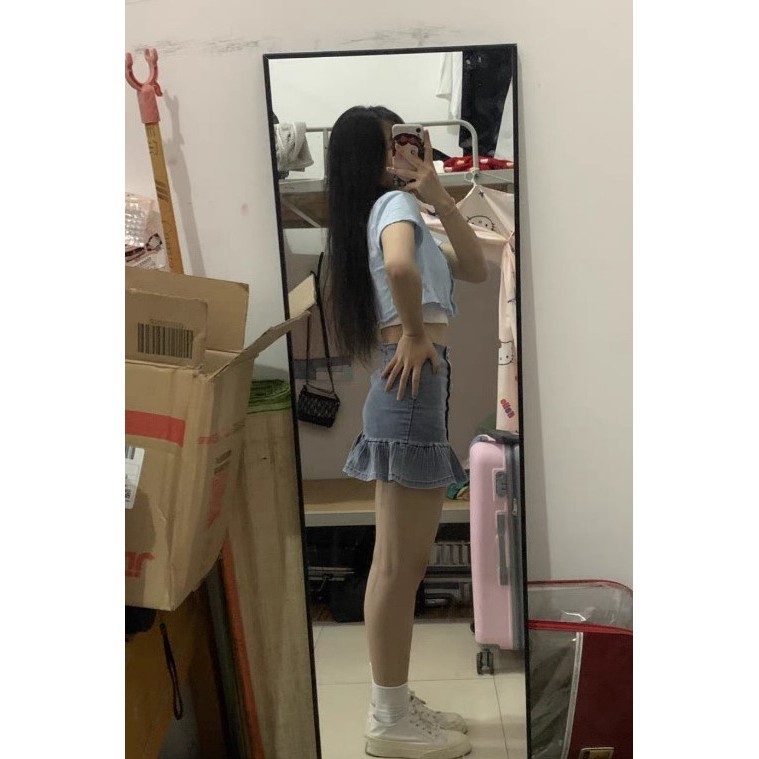 Chân Váy Bò Jeans Lưng Cao Denim Đuôi Cá Cúc Dọc Cá Tính [KÈM ẢNH THẬT] | BigBuy360 - bigbuy360.vn
