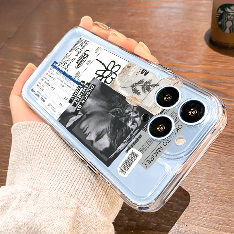 Ốp lưng iphone Ốp Điện Thoại Túi Khí Dày Màu Trơn Đơn Giản Thời Trang Cho Iphone 11 12 13 Pro Max Xr X Xs Max 7 8plus