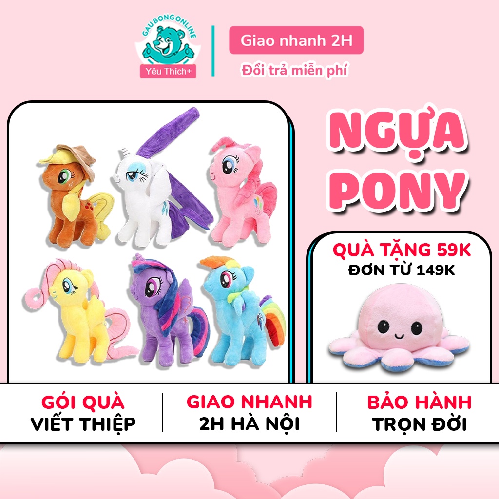 Ngựa Pony Bông, Thú Nhồi Bông Ngựa Pony Tinh Nghịch