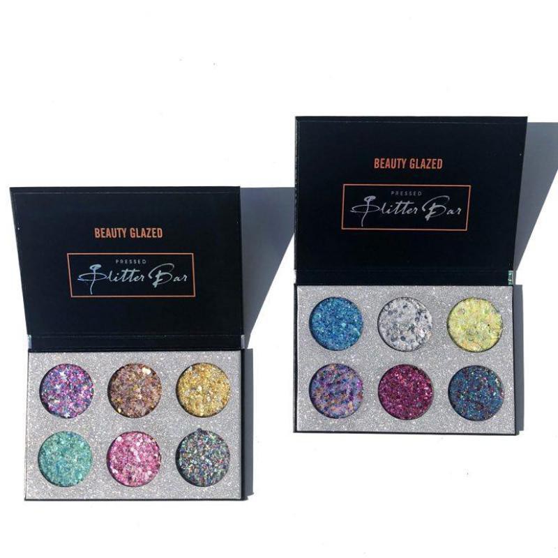 BẢNG MÀU MẮT KIM TUYẾN 6 Ô BEAUTY GLAZED GLITTER BAR