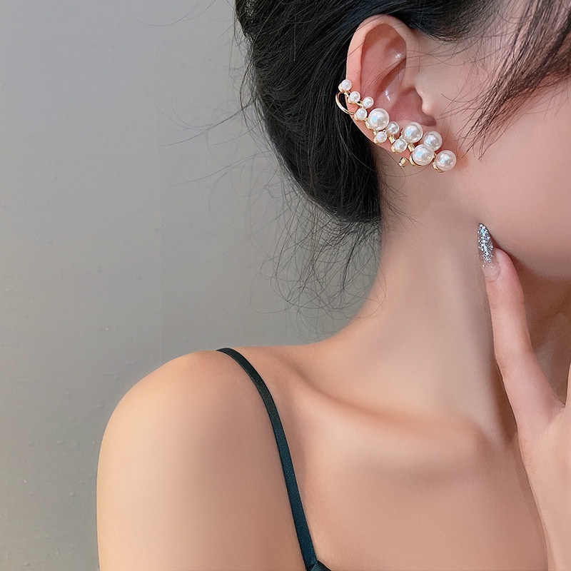 Bông Tai Ngọc Trai Thời Trang Kiểu Bất Đối Xứng Cho Nữ