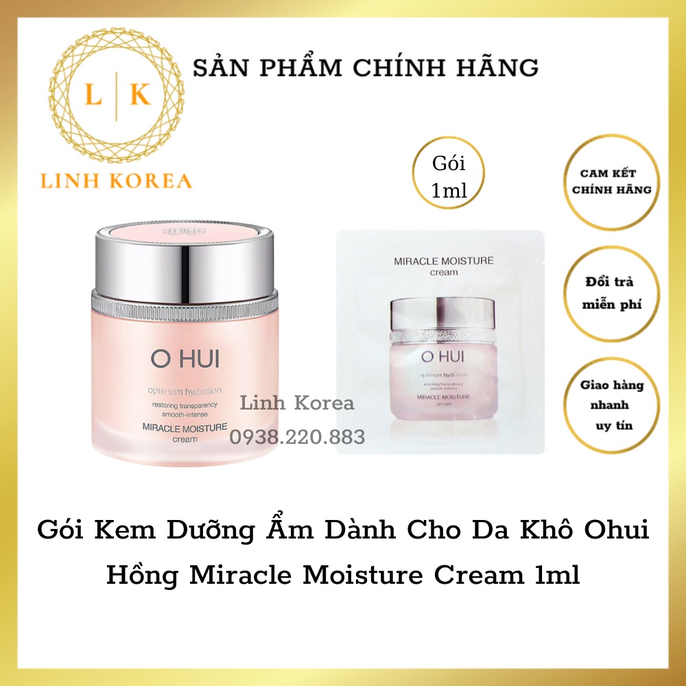 1 Gói kem dưỡng ẩm ohui miracle dành cho da khô_Ohui Miracle Moisture Cream 1ml