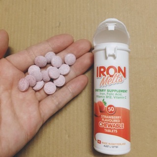 Iron Melts - Viên Bổ Sung Sắt, Acid Folic, Vitamin B12 Và Vitamin C, 50 viên