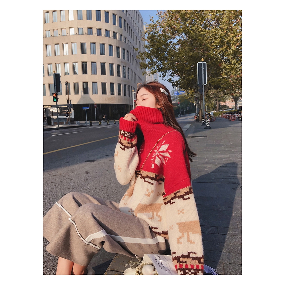 Áo cổ lọ thời trang thu đông phong cách hàn quốc cho nữ  | BigBuy360 - bigbuy360.vn