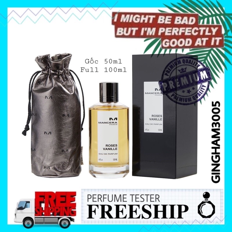 ✦GH✦ Nước hoa Mancera Rose Vanille full 120ml EDP (fullsize)