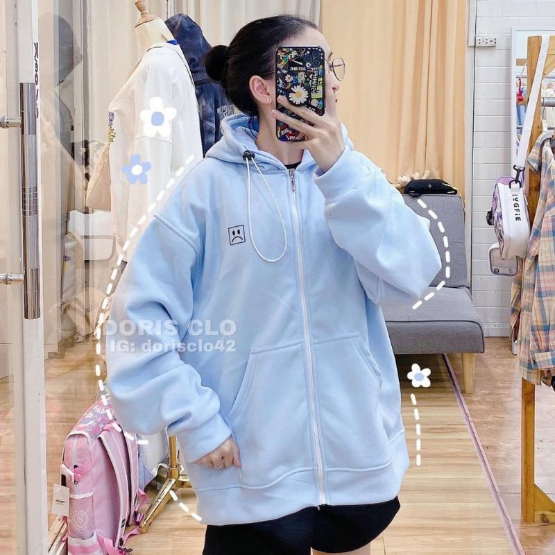 [SIÊU HOT] Áo khoác nỉ trơn nam nữ có mũ BASIC HOODIE ZIP - Áo hoddie unisex phom to chất nỉ (Sỉ từ