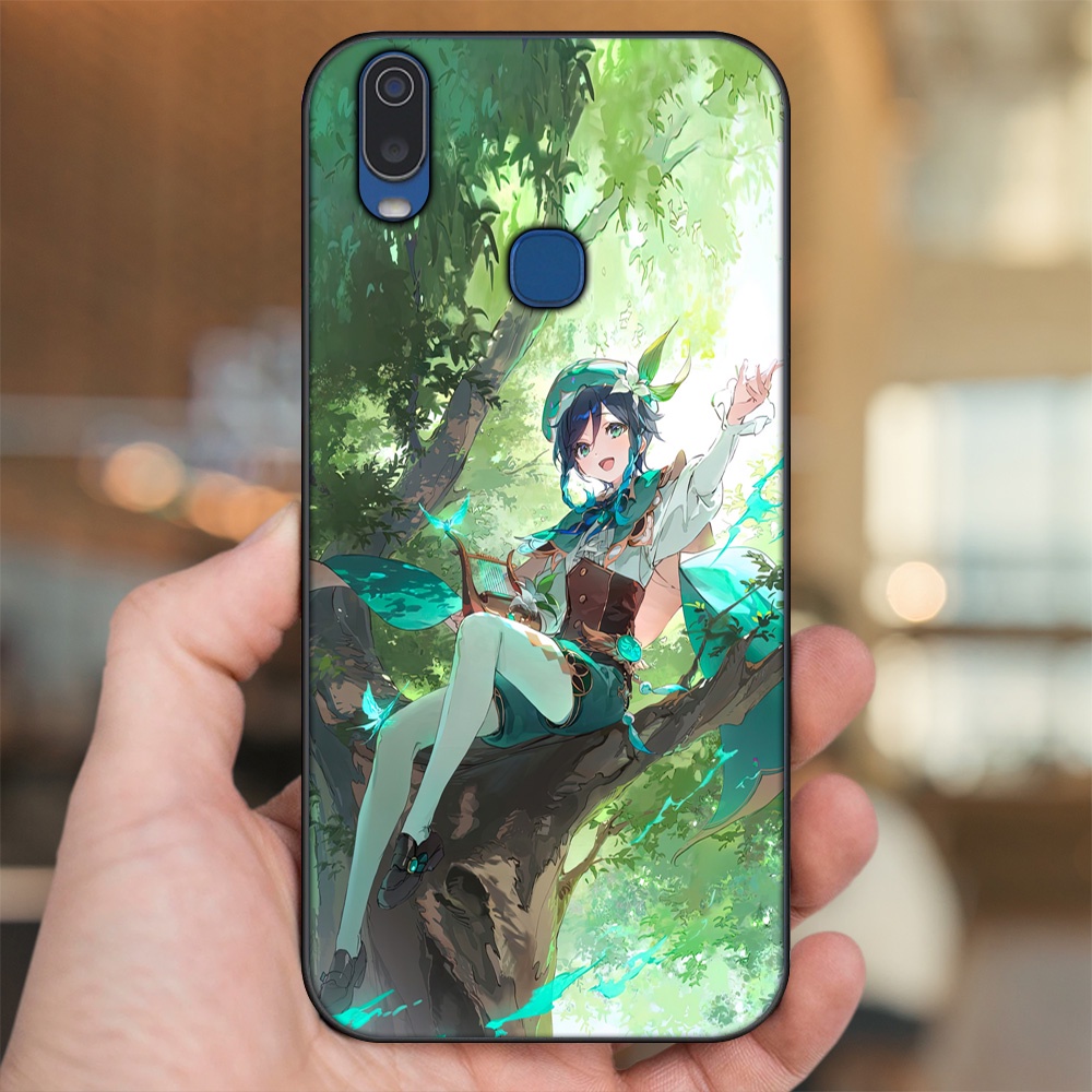Ốp lưng Vivo Y11 viền đen in hình Venti Genshin Impact