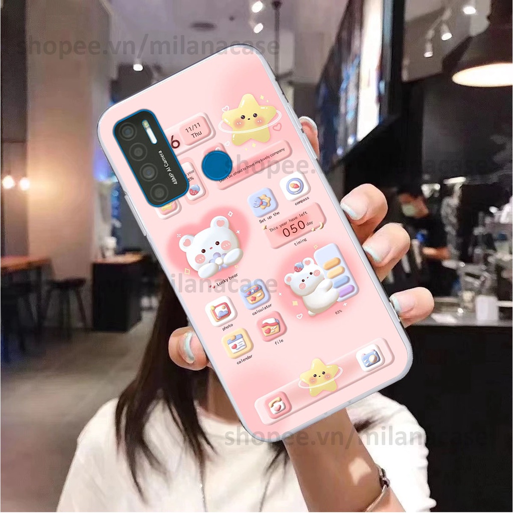 Ốp Vsmart Star 5 / Joy 4 / Live 4 hình đồng hồ icon gấu mèo cute cực dễ thương ngộ nghĩnh