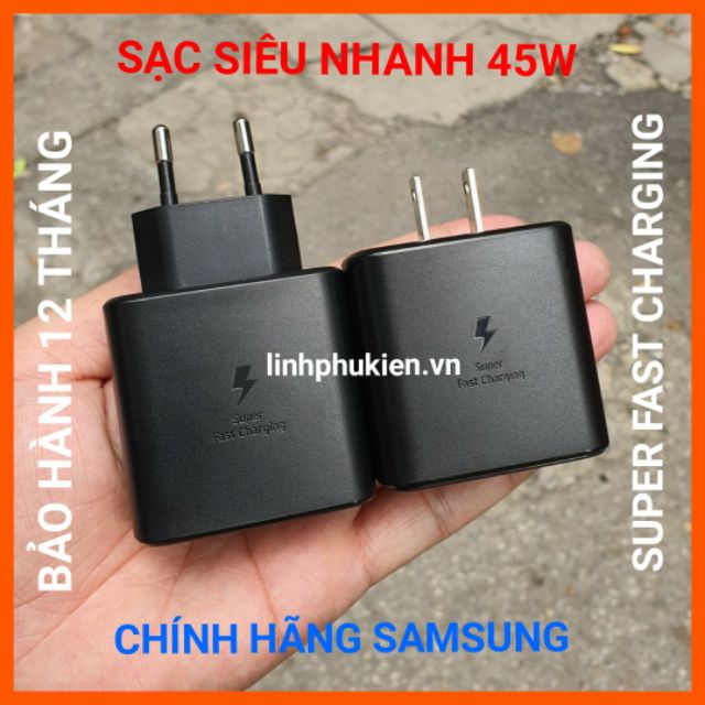 Sạc siêu nhanh Samsung 45W Super Fast Charging chính hãng