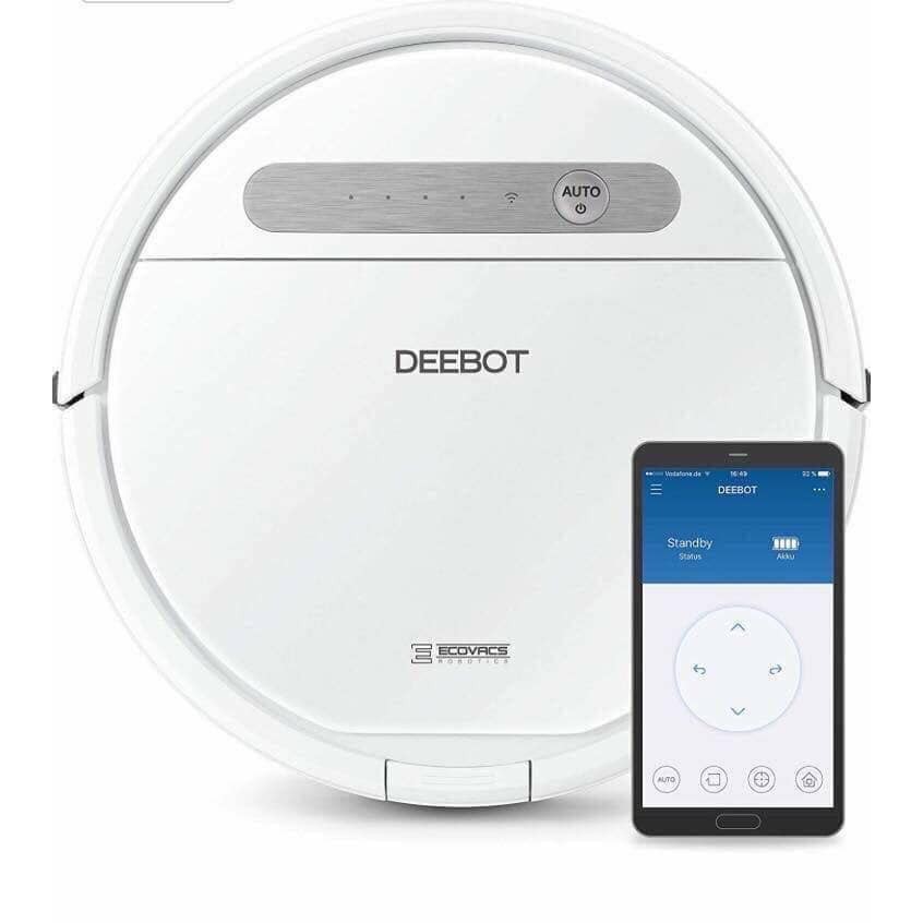 Robot lau hút siêu thông minh Ecovacs Deebot Ozmo 610 - phiên bản màu trắng nội địa Đức