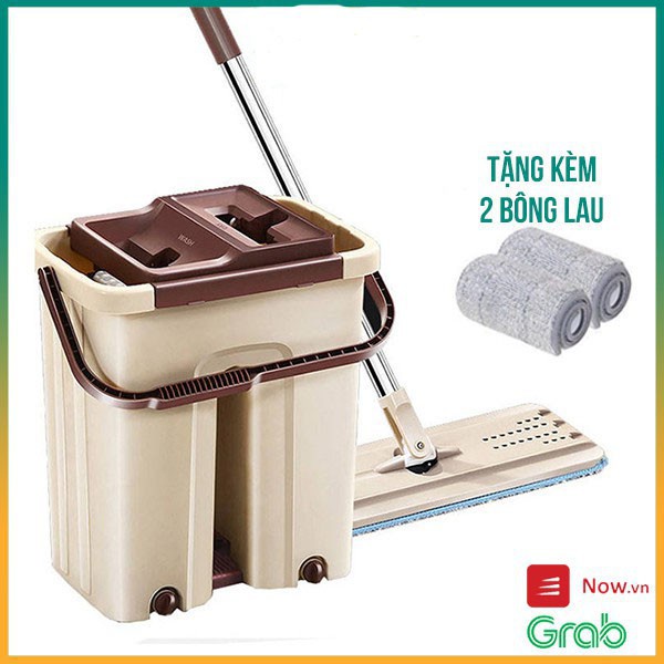 ❤️Loại To❤️ Bộ Chổi Lau Nhà Cây Lau Nhà Tự Vắt 360 Độ Chính Hãng Cao Cấp Tặng Kèm 2 Bông Lau