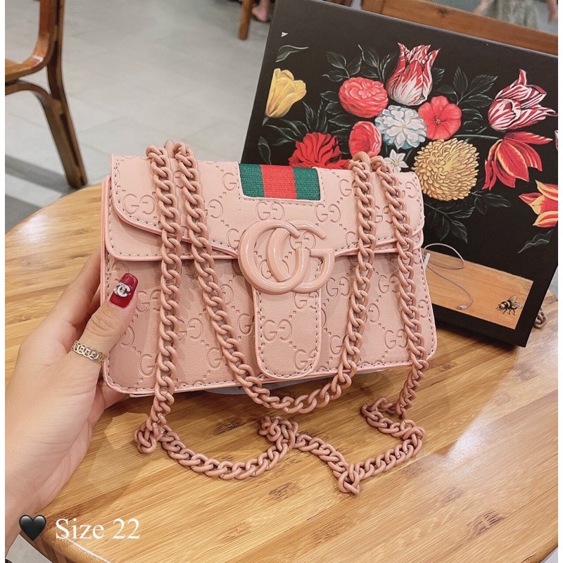 Túi Cha.nel Sọc Ba Màu Sọc