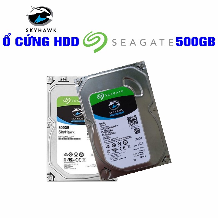 Ổ cứng Camera HDD 3.5” Seagate Skyhawk 500GB - Chính Hãng – Bảo hành 1 tháng 1 đổi 1 – Tháo máy đồng bộ mới 99%