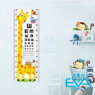 Decan dán tường thước đo chiều cao cho trẻ