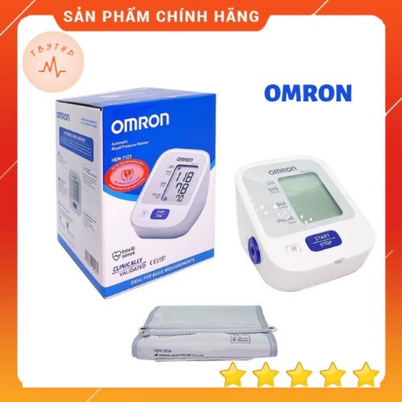 Máy đo huyết áp và nhịp tim bắp tay Omron HEM-7121 máy theo dõi sức khỏe