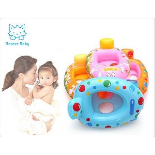 Phao bơi dày dặn họa tiết hoạt hình ngẫu nhiên có chỗ ngồi cho bé