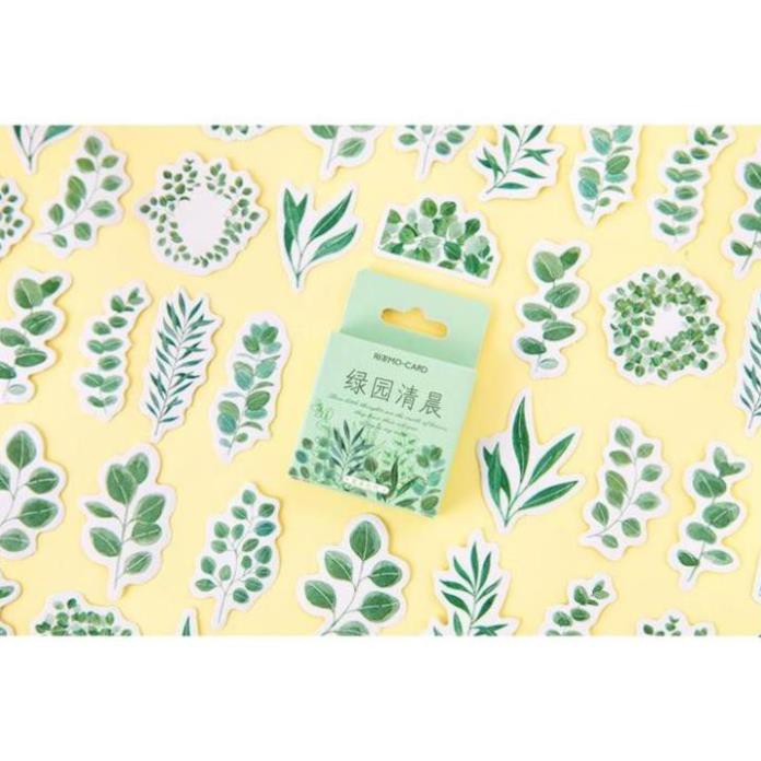 Bộ 45 Sticker Hàn Quốc hình Cây Cỏ dán trang trí E18