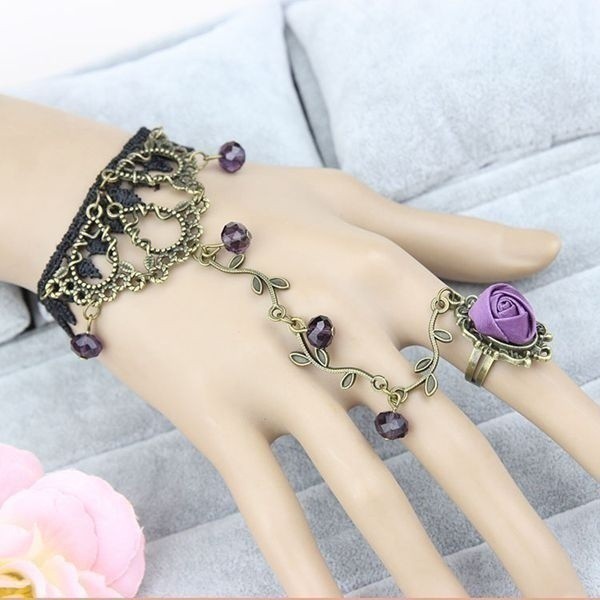 Vòng tay ren pha lê dây leo cổ điển nữ