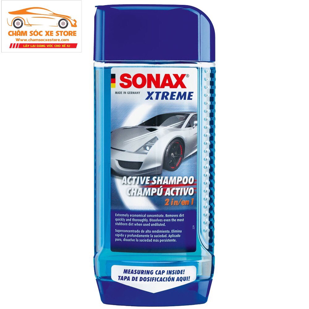 Nước rửa xe Sonax Xtreme Active Shampoo 2in1 500ml Sonax214200 chamsocxestore