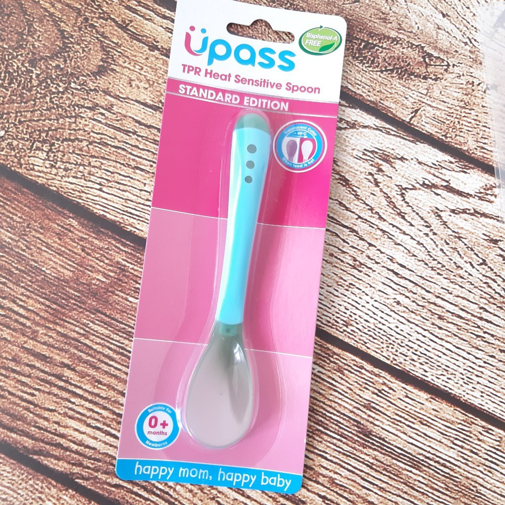 Combo 2 bát ăn dặm inomata Nhật kèm thìa báo nóng upass thái Lan + tặng 5 túi zipper 12x17cm - KBN 112716 / 112730