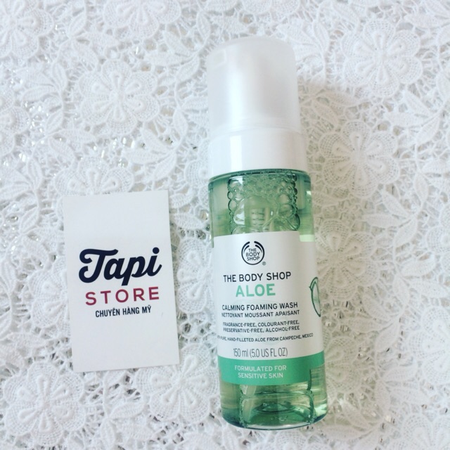 Sữa rửa mặt The Body Shop Aloe Calming Facial Foaming Wash