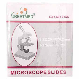 Lam kính hiển vi trong suốt 7102 - nhám 7105 - hộp 72 cái - greetmed